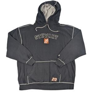 Vintage Tony Stewart #20 Home Depot Nascar Racing Hoodie Sweatshirt Size 3XL